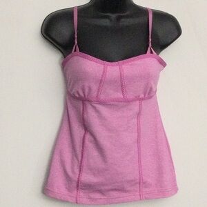 Lululemon Corset Style Tank Top Size 4 Hot Pink EUC